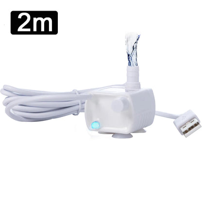 Water Pump LED Light Pet Cat Water Fountain Accessories Replacement Cats Water Dispenser Filter Element Anti-Dry Boil Water Pump