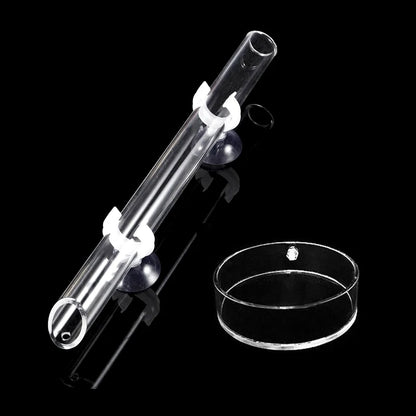 1Pcs Acrylic Aquarium Feeder Tube Dish Transparent Fish Tank Shrimp Snail Shrimp Food Feeder Bowl Aquarium Feeding Accessories
