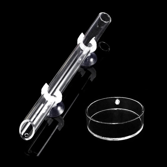 1Pcs Acrylic Aquarium Feeder Tube Dish Transparent Fish Tank Shrimp Snail Shrimp Food Feeder Bowl Aquarium Feeding Accessories