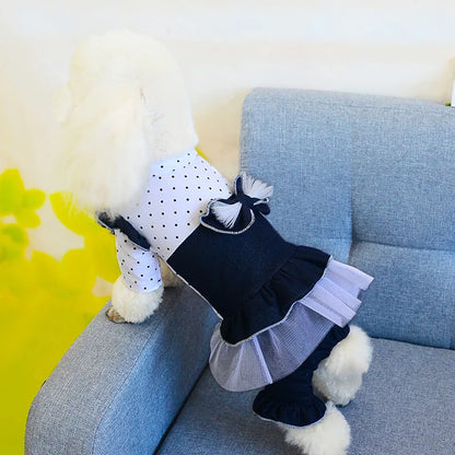 Dog Jumpsuit Skirt Yorkie Chihuahua Maltese Poodle Bichon Puppy Fashion Costume Small Dog Clothes Pants Dress Pet Outfit Tutu