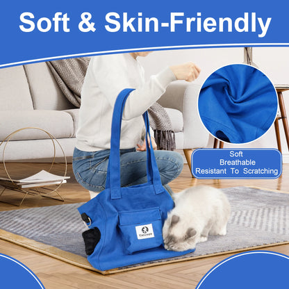 Yanvega Cat Carrier Bag Pouch Carrier Pet Supplies, Cat Sling Carrier Storage Pocket Adjustable Crossbody Strap Up To 11 lbs