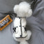 Autumn Winter Dog Clothes Luxury Dog Coat Black White Bow Pet Dog Jacket Girls Dog Costume Chihuahua Yorkie Clothing Cat Vest