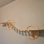 Wall Mounted Cat Bridge Cat Climbing Shelves Cat Wooden House Cat Ladder Cat Jumping Platform for Kitten Playing and Sleeping
