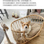 Japanese ins natural rattan dog cat pet bed teddy kennel princess bed summer removable cage