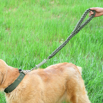 Durable Nylon Dog Leash Heavy Duty Spring Traffic Control Training Short Leashes for Medium Large Dogs Pitbull Pet Accessories