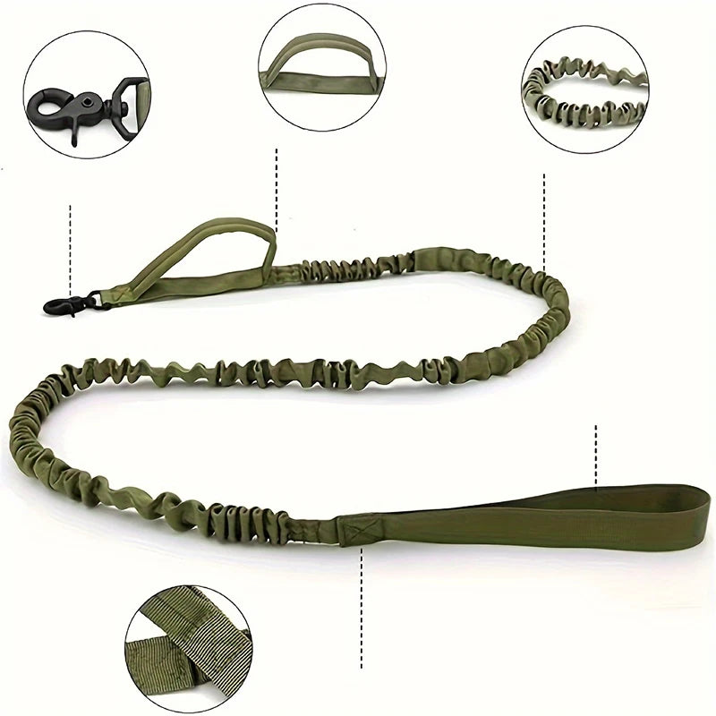 Pet Traction Rope Tactical Dog Leash Outdoor Training Large DogsRetractable Explosion-proof Dog Leash