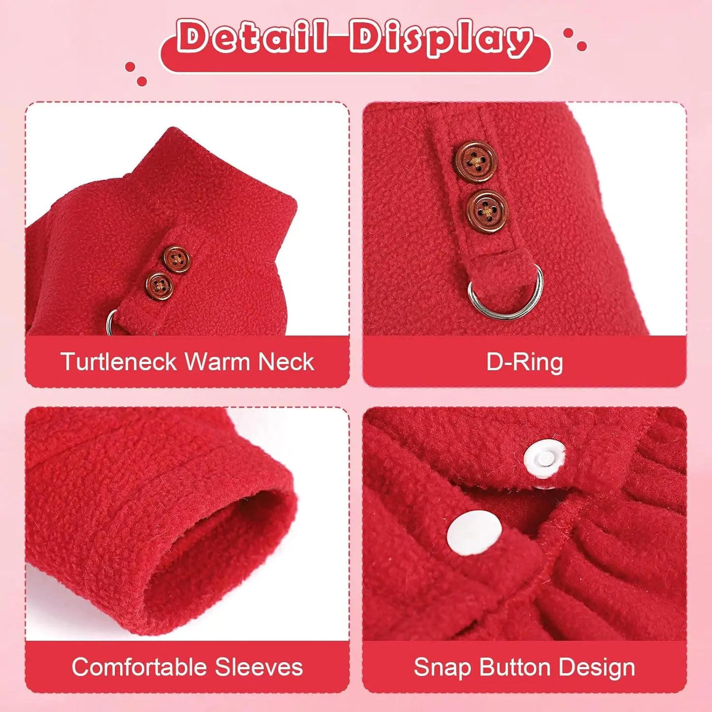 Thermal Fleece Dog Dress for Small Dogs Girl Winter Dog Sweater Puppy Clothes Chihuahua Yorkie Teacup Pet Outfit Cat Apparel