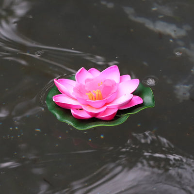 UXCELL 5pcs 3.9" Fish Tank Decorations Artificial Floating Lotus Flower Artificial Lotus Flower Decorative Ornaments