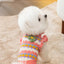 Knitted Flower Pet Dog Sweaters Orange Winter Warm New Year Clothing for French Bulldog Outfits Fancy Small Puppy Overalls