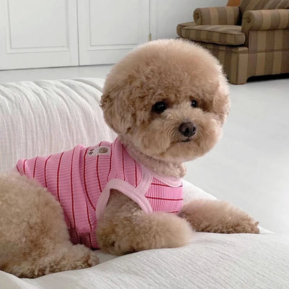 2024 Autumn Winter Thin Dog Vest Pet Dog T-Shirt Plaid Undershirts Puppy Costume Dog Hoodies Chihuahua Bichon Clothing Cat Vests