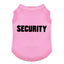 Dog Security Shirt Pet Puppy Guard Costume Cotton T-Shirt Summer Dog Clothes for Large Medium and Small Dogs German Shepherd
