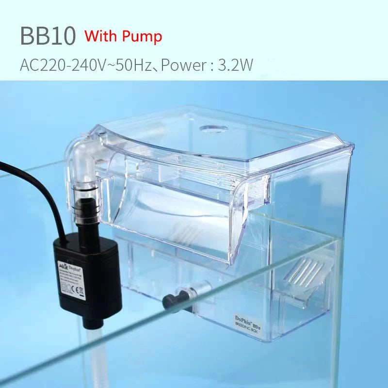 ﻿ High Transparent External  Aquarium fish breeding box juvenile fish tank isolation Betta fry spawning apparatus Tropical fish