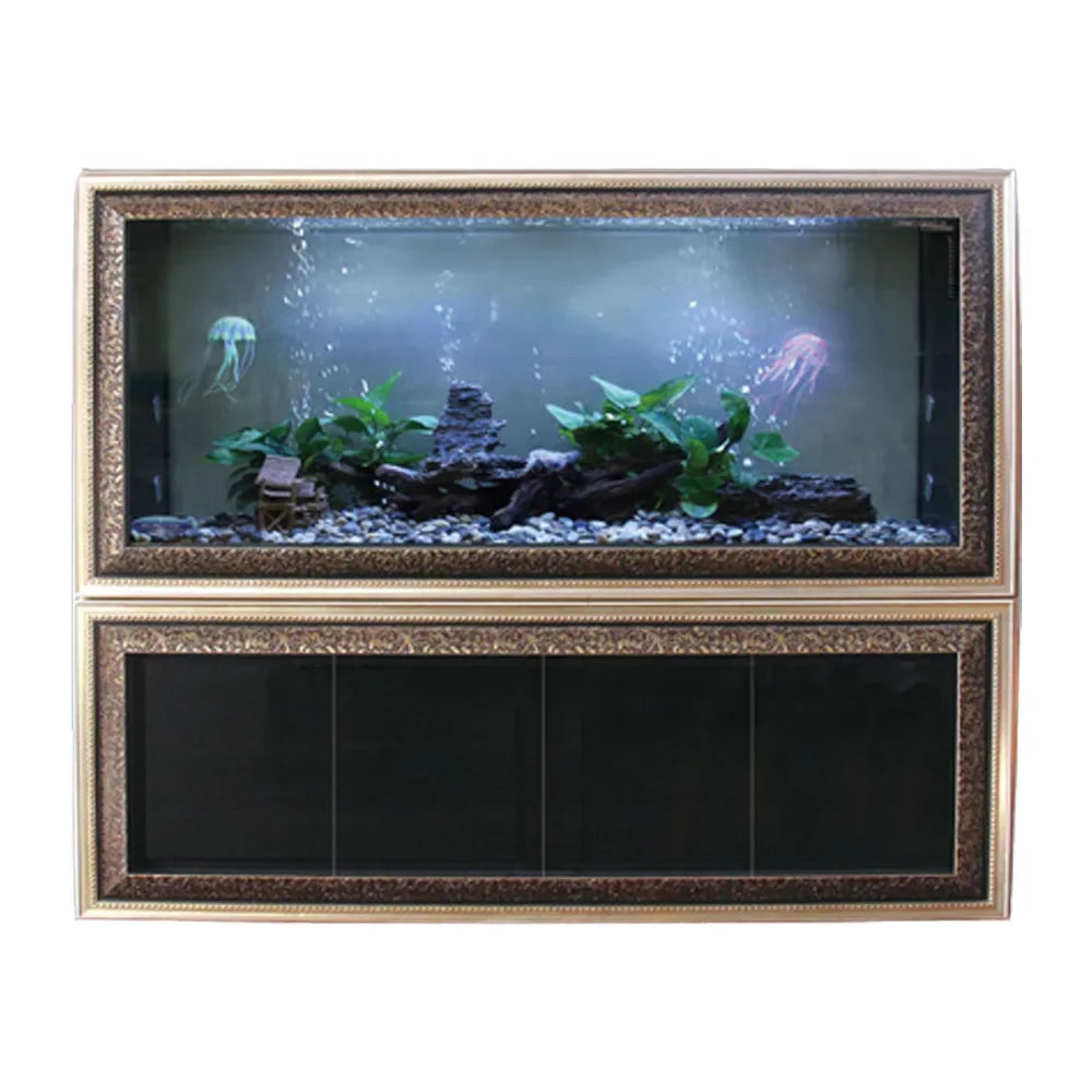 Cade The Latest Coral Super White Glass Aquarium Fish Wide No Border Aquarium Tank