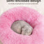 Plush Circular Pet Nest Winter Cat Nest Dog Nest Warm Detachable Washable Round Cat Nest Pet Bed Seasonal Universal Decoration