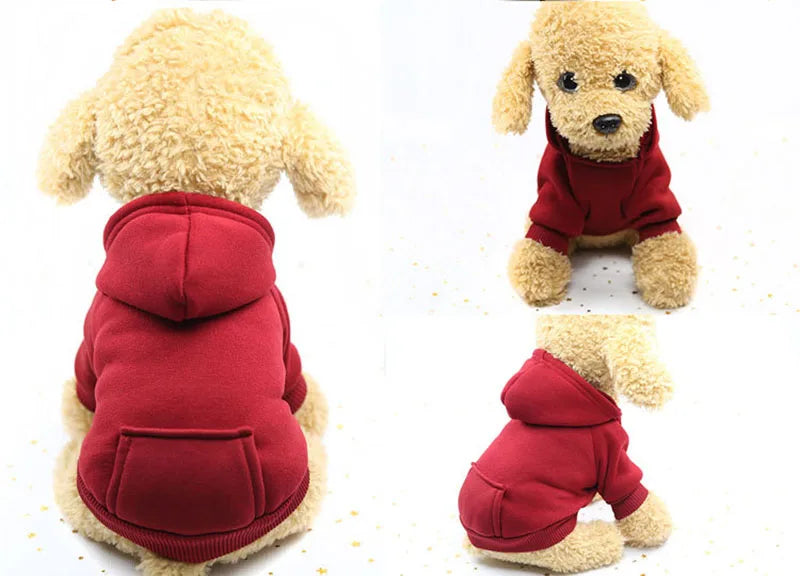 Winter Pet Doggy Clothing Leisure Small Dogs Hoodies Coat for Puppy Soft Warm Cat Dog Sweater Sweatshirt Teddy Chihuahua Clothes