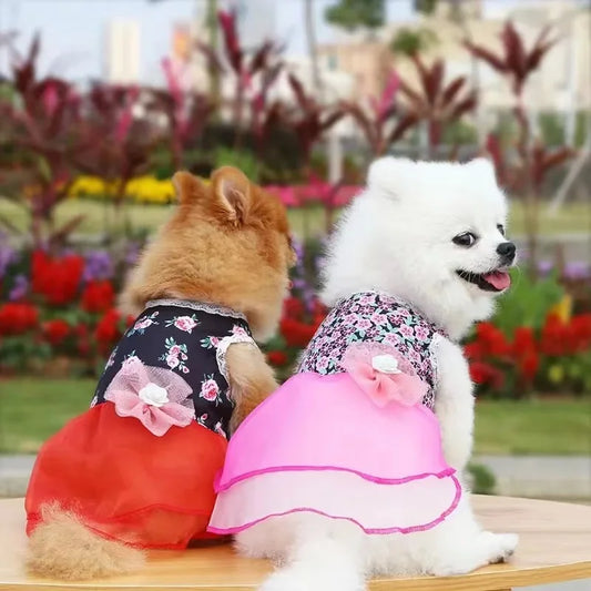 2024 Summer Dress for Dog Pets Clothes Chihuahua Wedding Dress Skirt Cloth Accessory Dog Pet Dress Supplies Hanbok Cat Costume