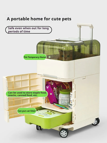 Cat bag portable cat backpack pet trolley case large capacity suitcase