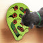 Treat Dispensing Dog Toys Dog Treat Toy Mentally Stimulation Treat Puzzle Green Leaf Shaped Interactive Cat Treat Bowl Pet