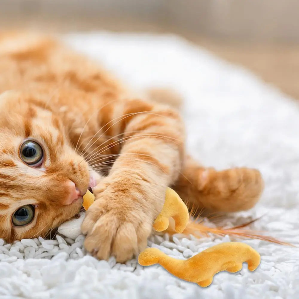 Cute Animal Shape Catnip Cats Toy Kitten Dinosaur Teeth Chewing Biting Plush Toys Cat Plush For Pet Cat Accessories