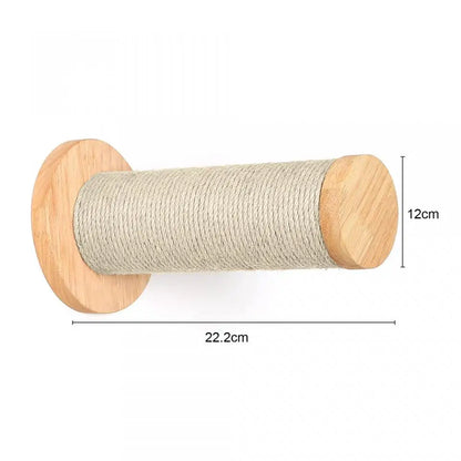 Cat Wall Mounted Furniture Hammock Climbing Shelves Cat Scratching Post Wooden Stairway Shelves Sisal Ladder Cat Climbing Frame