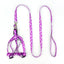 High Quality 1.5cm Width Harness Leashes for Dogs Pets  Collar Small Dog Pet Nylon Harness Puppy Cat Adjustable with Lead Leash