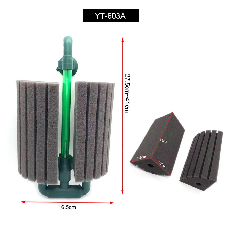 New Bio Sponge Filter For Aquarium Fish Tank Shrimp Pond Air Pump Biochemical Filtration Noiseless Foam Aquarium Accessories