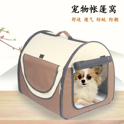 Car Dog Cage Trunk Large Dog Transport Cat Bag Out Portable Capacity Travel Portable Folding Kennel Breathable