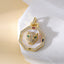 Juya 18K Real Gold Plated Cubic Zircon Bear Lion Bird Tiger Panther Head Leopard Charms For DIY Pendant Necklace Bracelet Making