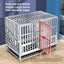 Stainless steel dog cage with partition mother and child cage square tube double cage large pet golden retriever ken
