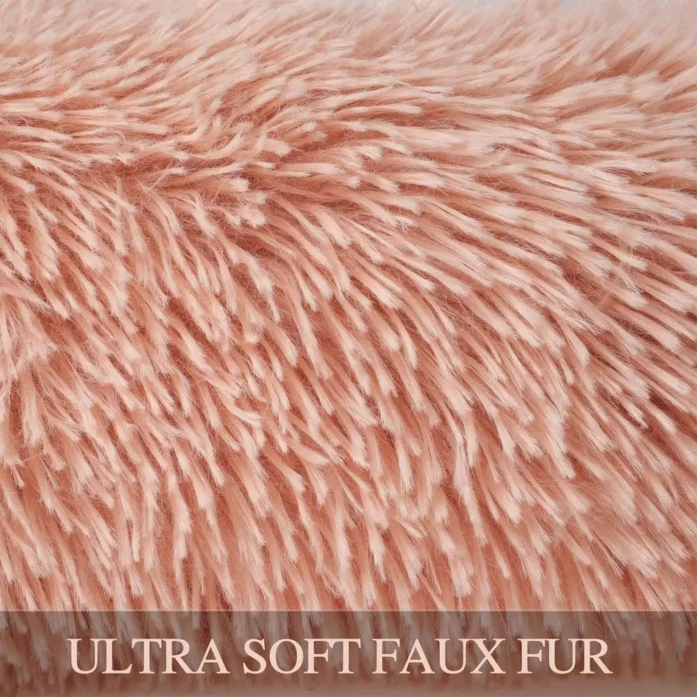 Cozy Plush Dog Sofa Bed Square Beds Washable Warm Pet Cushion Orthopedic Lounger Fluffy With Zipper Cover