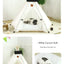 Pet Teepee Tent for Cats and Dogs Portable Removable Washable Dog House Indoor Puppies House with Cushion and Blackboard Cat Bed