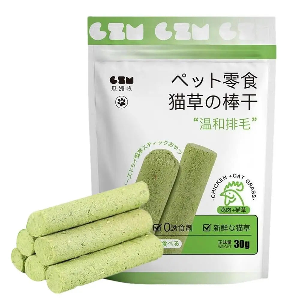 Cat Grass Stick Cat Grass Chewing Stick Natural Teeth Cleaner Removal Row Kitten Pet Snacks Teeth Caring for Kitten Mouth Health