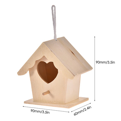 Wooden Bird House Nest Handmade Ecofriendly Bird Nest Cage Outdoor Birdhouse Garden Yard Hanging Decoration Crafts Dropshipping