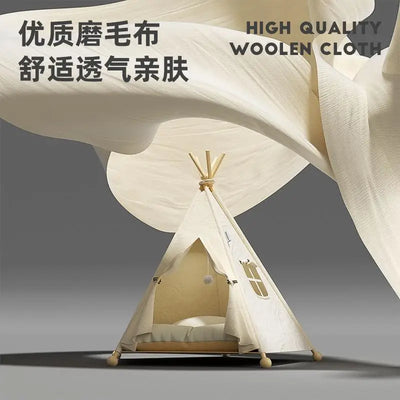 Pet tent four seasons universal cat kennel doghouse summer pet bed removable and washable closed indoor cat house cat house