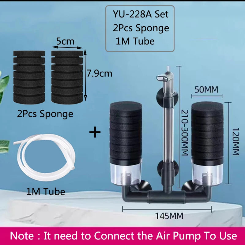 Aquarium Spong Filter for Aquarium Fish Tank Air Pump Skimmer Biochemical Sponge Filter Aquarium Bio Filters Filtro Aquario New