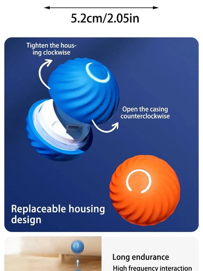 1pcs Dog Toys Intelligent Gravity Jump Ball Rechargeable Bite-Resistant Rolling Ball Cat And Dog Chase Interactive Pet Toys