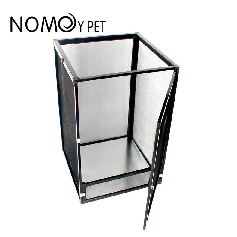 Reptile Detachable Habitat Tank Terrarium Transparent Aluminium Air Screen Cage Front Opening Door Full View Lizard Chameleon