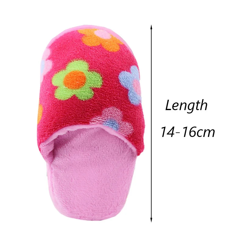 Plush Pipe Slippers Dog Chew Toy Squeaky Pet Toys for Small Dogs French Bulldog Yorkshire Puppy mascotas Supplies Cleaning Teeth