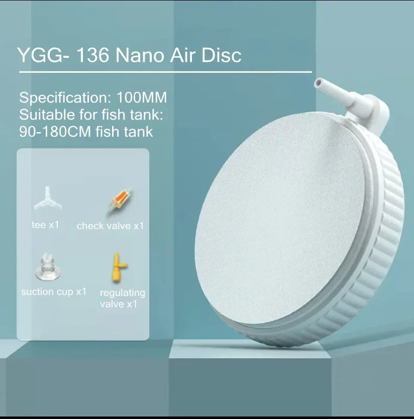 Aquarium Nano Bubble Tray Durable Non- Toxic Reusable Air Stone for Fish Tank Bubble Diffuser Oxygen Pump Accessories acuario