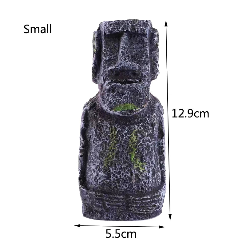 1Pcs Resin Aquarium Decoration Fish Tank Ancient Antique Roman Statue Ornament Acuario Rocks for Aquarium Fish Decor Reptile Box