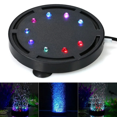 1pc Aquarium Air Stone Bubble Bar with LED Light Underwater Oxygen Pump  Aquarium Fish Tank Aerator Pump Stone with Suction Cups