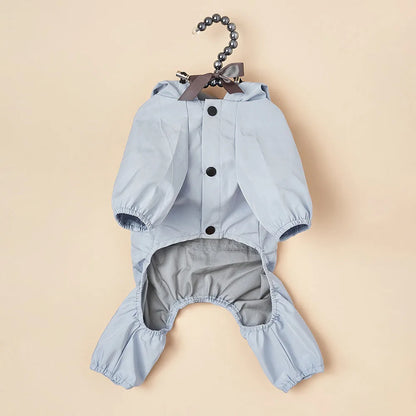 Dog Raincoat Quick Dry Pet Reflective & Adjustable Rain Poncho Jacket Waterproof & Windproof Puppy Hooded Cloak 4 Legs Raincoat