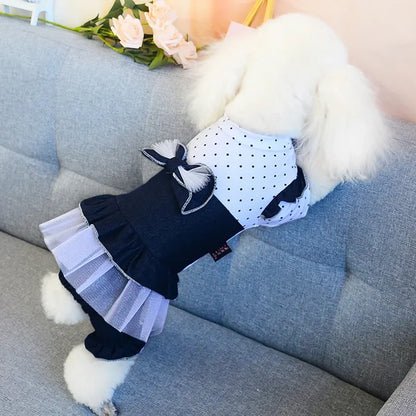 Dog Jumpsuit Skirt Yorkie Chihuahua Maltese Poodle Bichon Puppy Fashion Costume Small Dog Clothes Pants Dress Pet Outfit Tutu