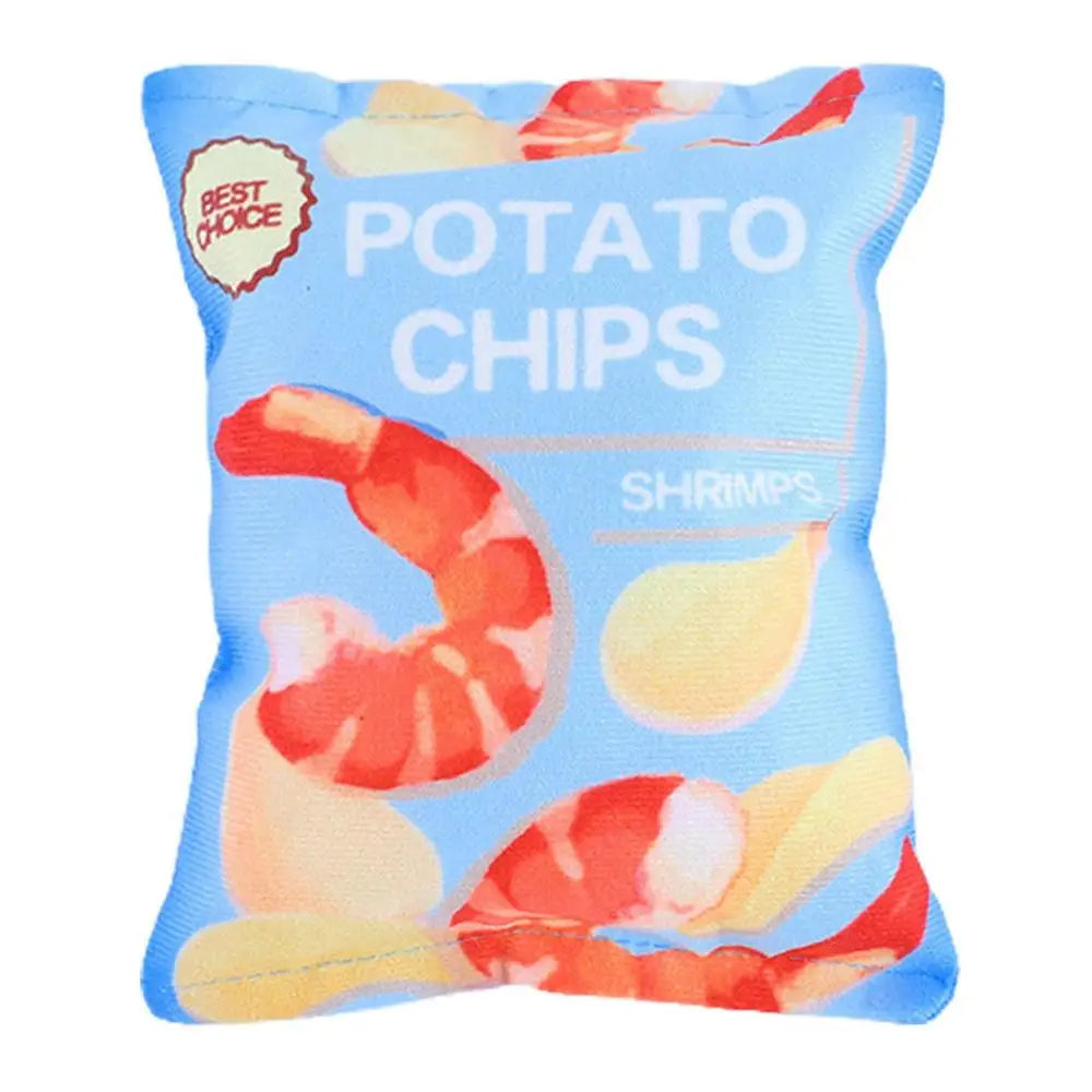 Dog Toy Potato Chip Bag Squeaky Snack Bag Dog Toy Molar Toy Snack Bag Dog Toy Interactive Plush Pet Toy Puppy Teething Toy