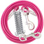 Tie Out Cable Dog Walking Training Glue coating Leashes Double Head Pet Wire Rope with Steel Buckle For Two Dogs Usage