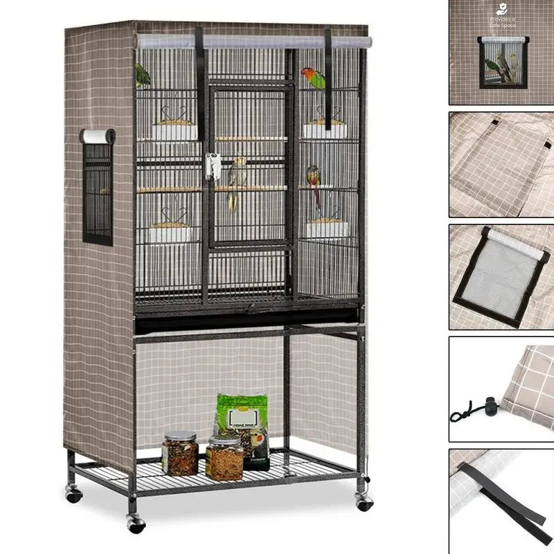 Large Universal Bird Cage Cover 51 X 38 X 23.5 Inch Pet Removable Durable Bird Cage Cover Protector Pet House Protection