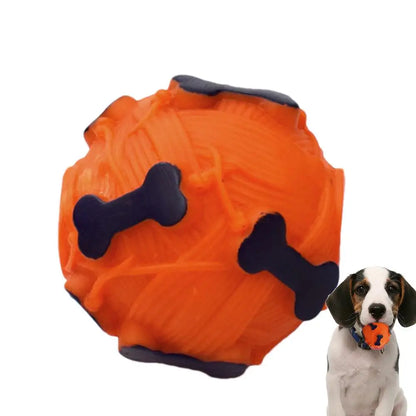 Treat Dispenser Toys For Dogs Interactive Puppy Squeaky Treat Dispenser Ball Dog Teeth-Grinding Toy Puppy Puzzle Slow Feeder