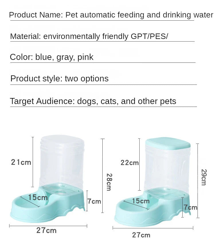 Cat Pet Automatic Feeder Drinking Bowl Large Capacity Dog 3.8L Combination Grain Storage Bucket Supplier