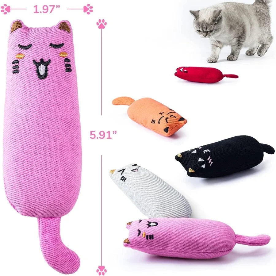 Pet Accessories Rustle Sound Catnip Toy Cats Product For Pets Cute cat Toys For Kitten Teeth Grinding Cat Plush Toy Thumb Pillow