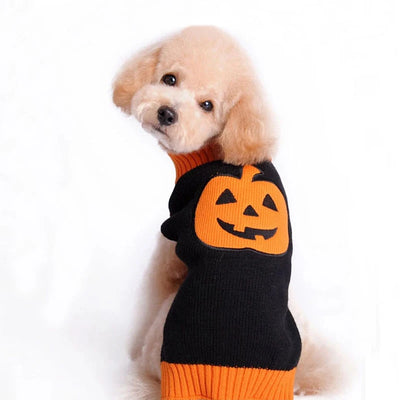 Dog Clothes Halloween Dog Costume Pumpkin Print Clothing Dog Sweater Chihuahua French Bulldog Korea Dog Cat Luxury Pet Clothes